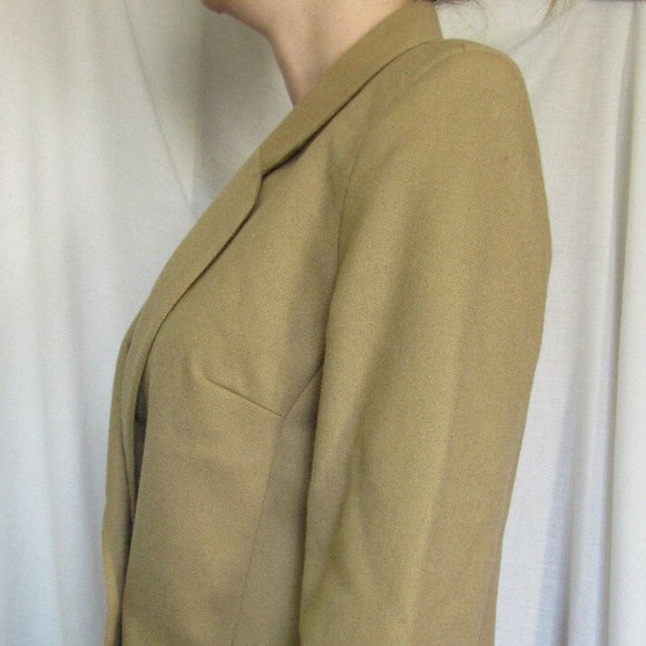 Brown Wool Jacket, Single Button Blazer, Horse - Picture 7 of 10